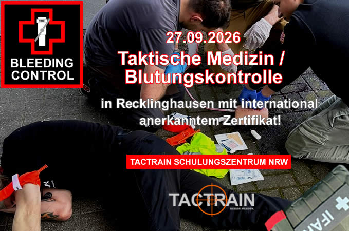 Lehrgang Blutungskontrolle lebensbedrohender Blutungen